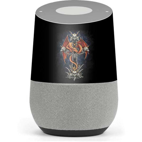 Gothic Dragon & Skull Cross by Sarah Richter Google Home Skin